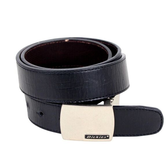 Dickies BLACK BROWN GENUINE LEATHER 1.25"Wd CASUAL DRESS RVRSBL BELT 38-40 (G61 - Picture 1 of 15